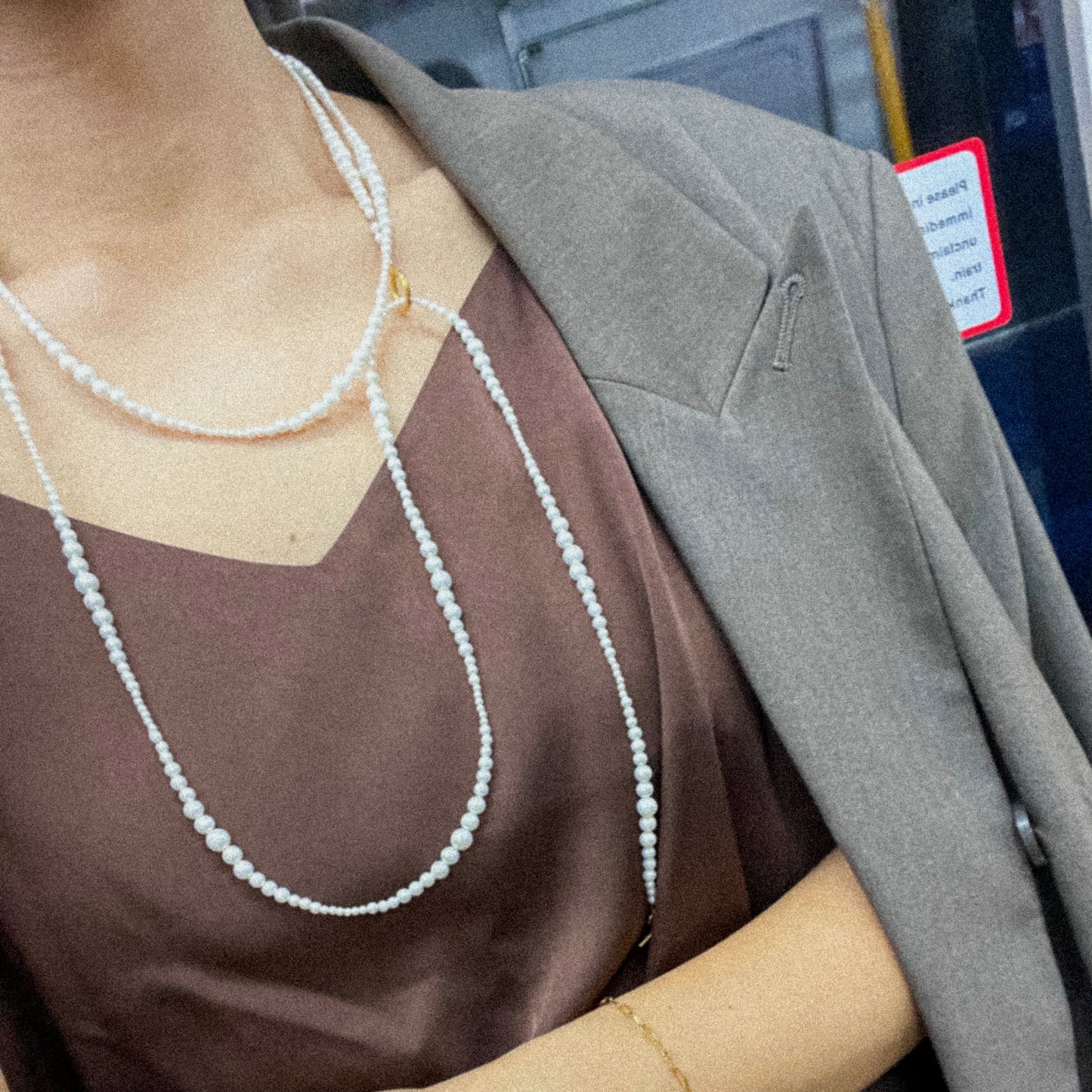 Nuance Sized Pearl Necklace -Long-