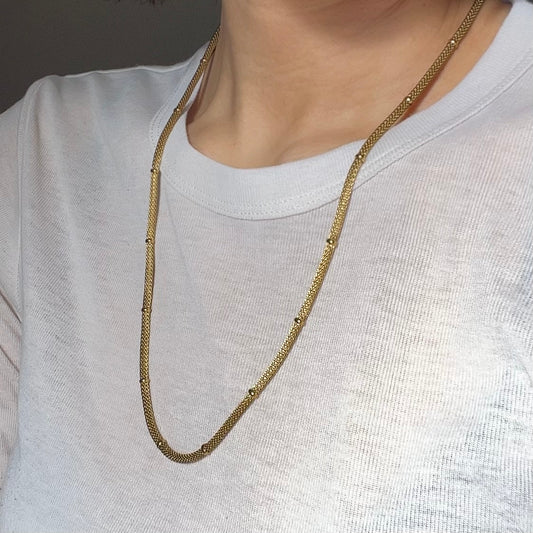 -New- Mesh Rope Necklace -Long-