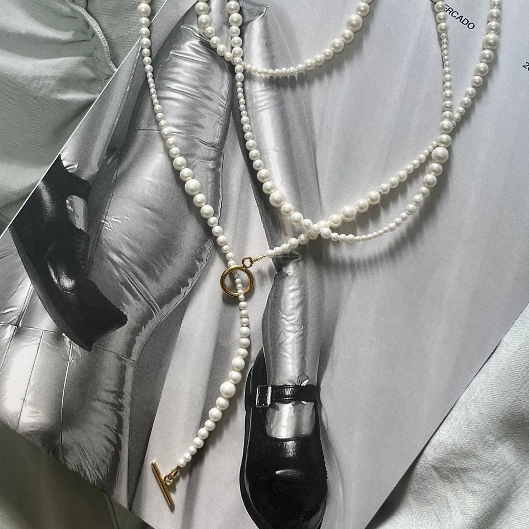 Nuance Sized Pearl Necklace -Long-