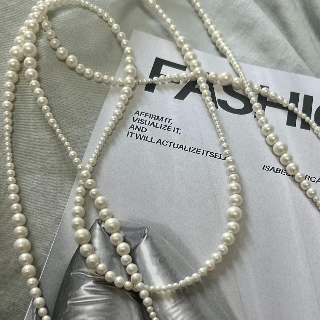 Nuance Sized Pearl Necklace -Long-