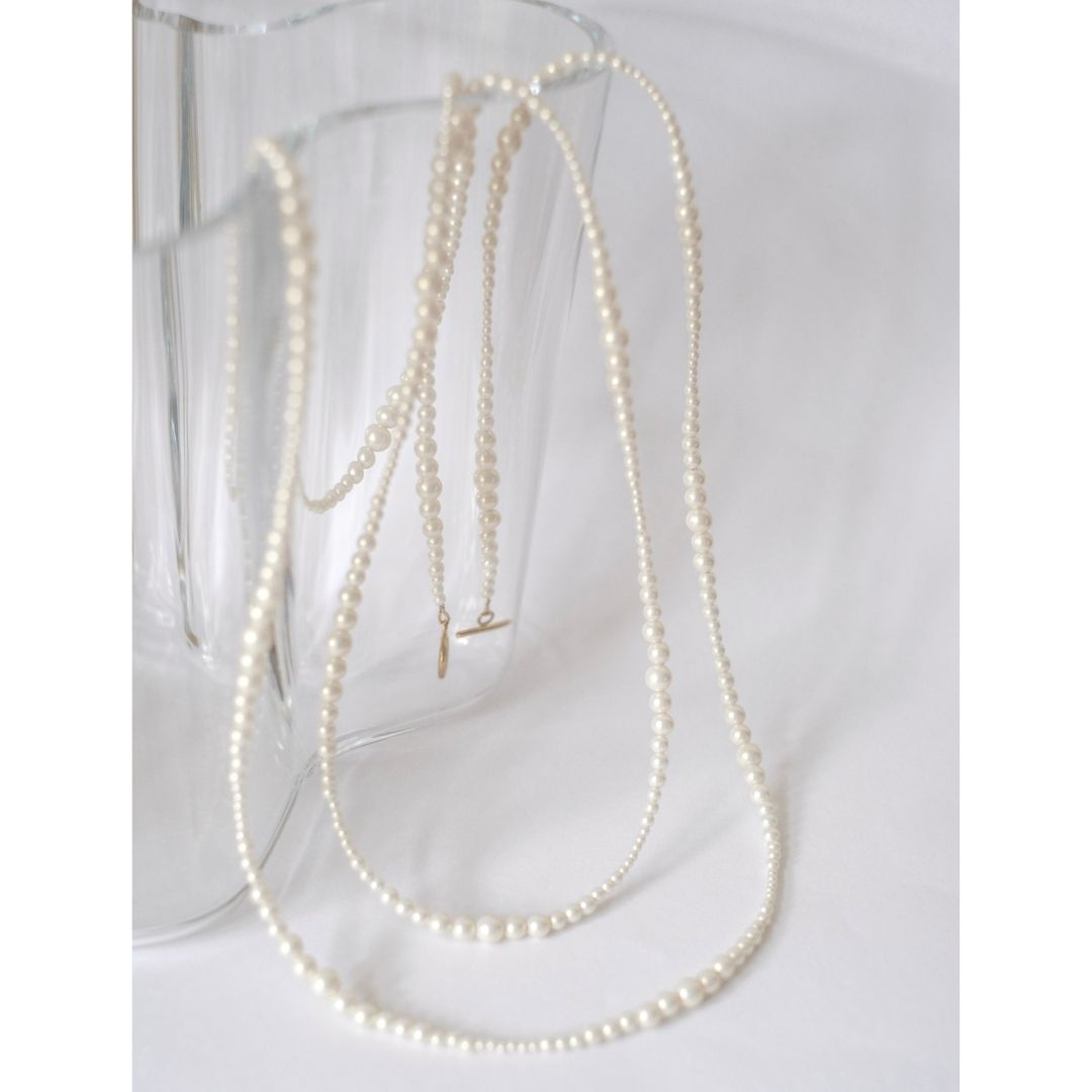 Nuance Sized Pearl Necklace -Long-