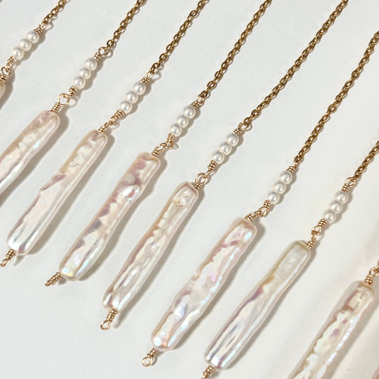 Stick Pearl Pierces ／ Earrings (Clip-on)