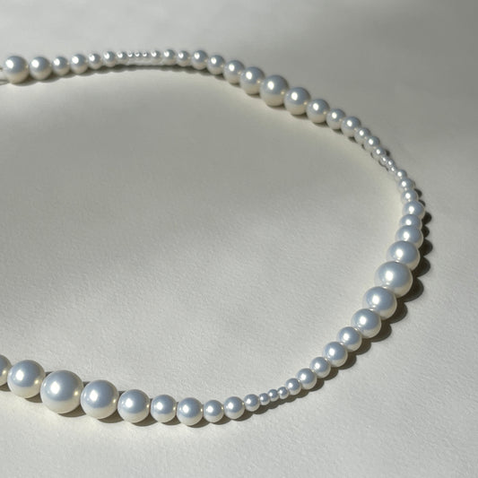 Nuance Sized Pearl Necklace -Short-