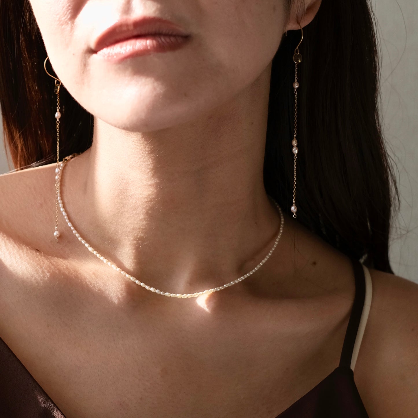 Pearl Chain Pierces ／ Earrings (Clip-on)