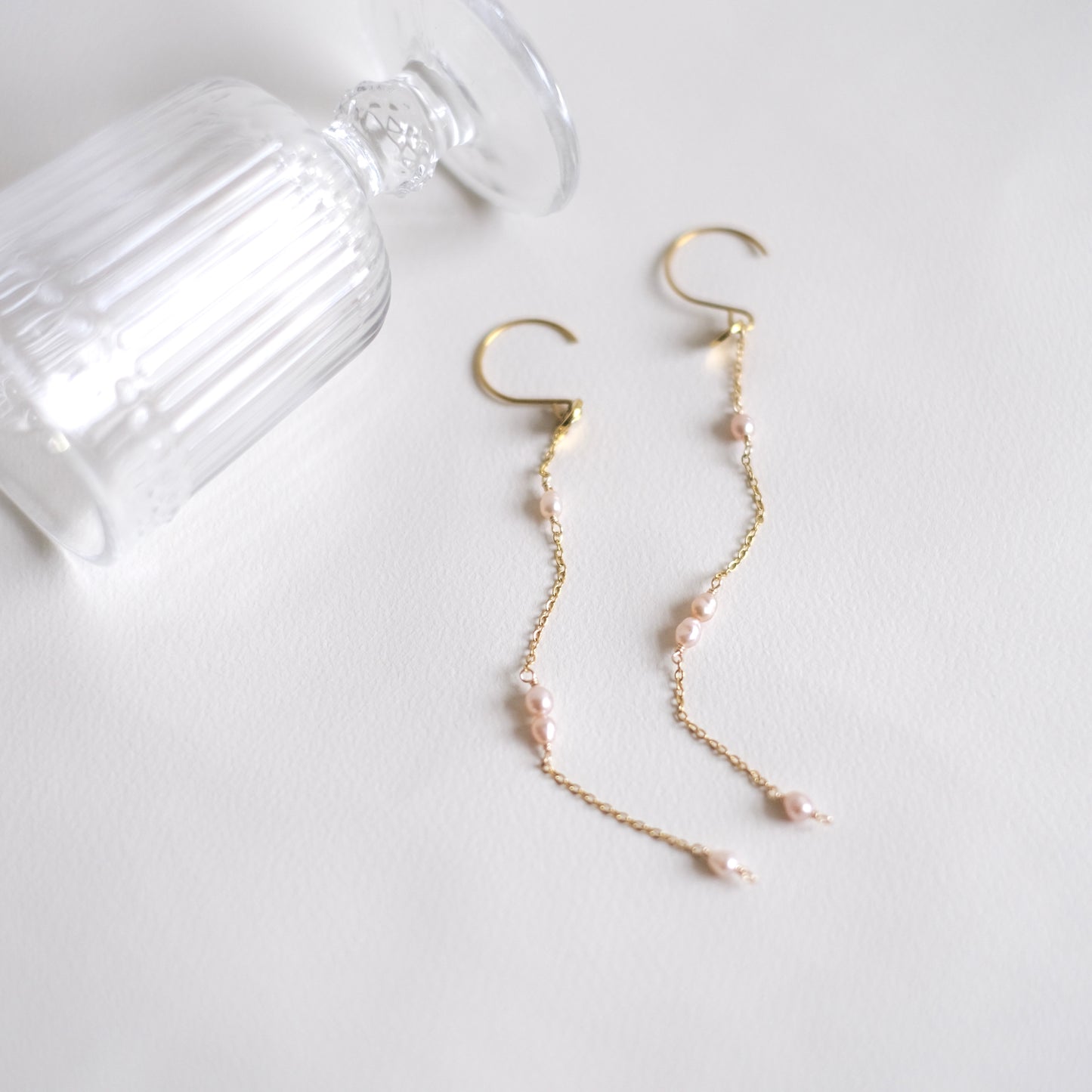 Pearl Chain Pierces ／ Earrings (Clip-on)