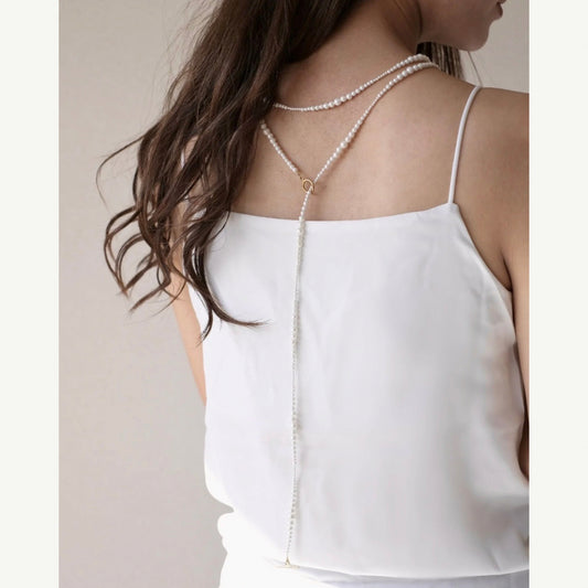 Nuance Sized Pearl Necklace -Long-