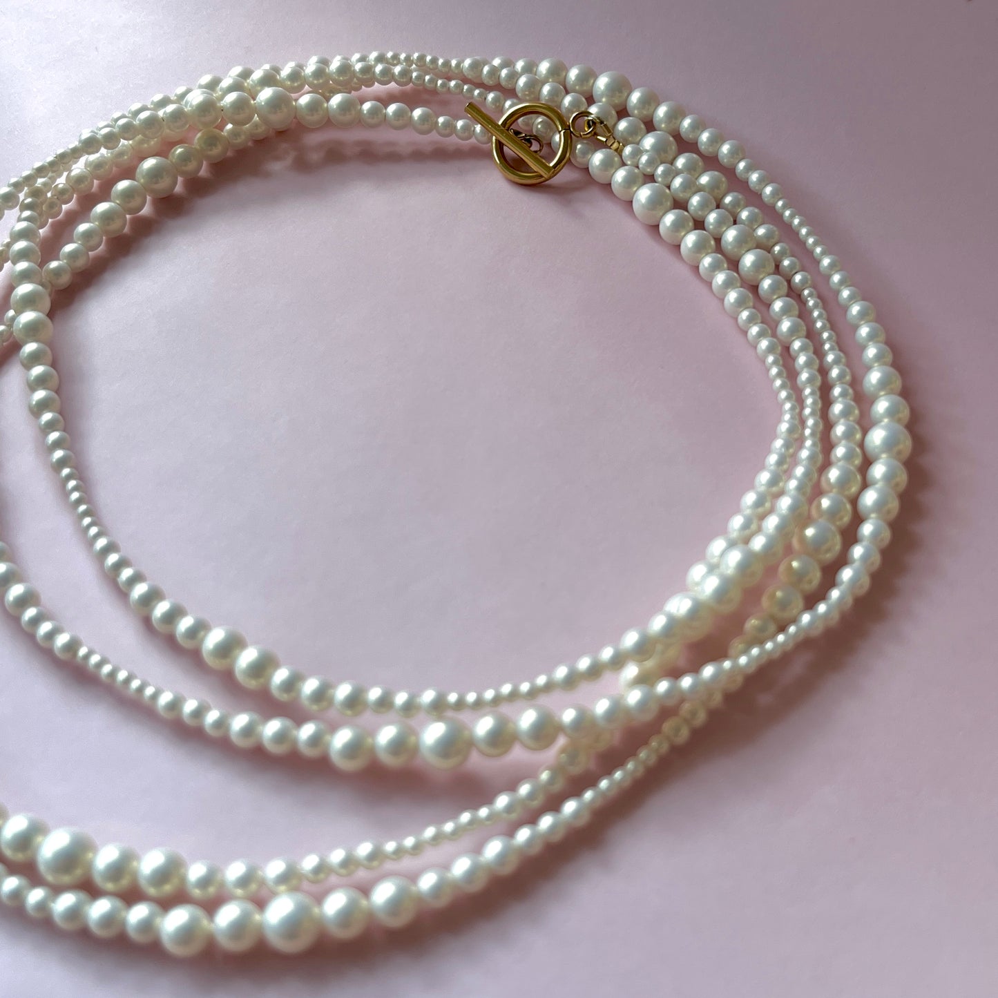 Nuance Sized Pearl Necklace -Long-