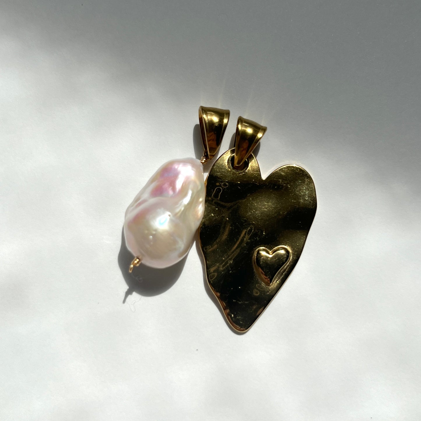 Oyster Baroque Pearl Charm