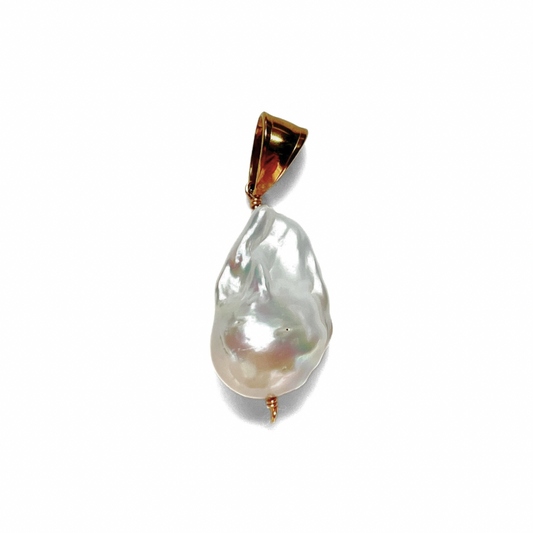 Oyster Baroque Pearl Charm