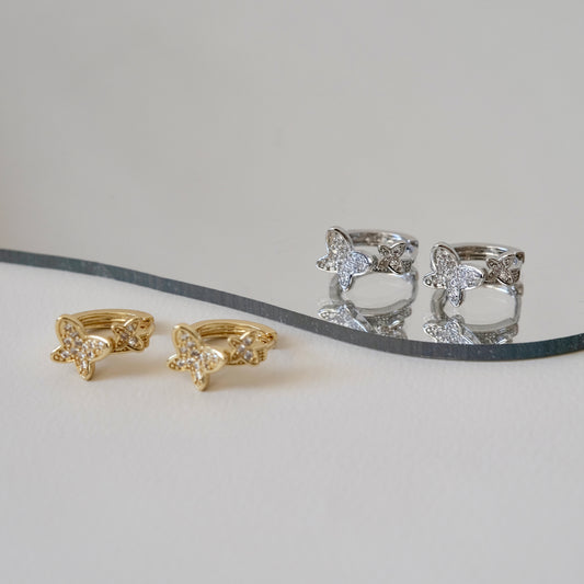 Minimal Hoop -Butterfly-  Pierces