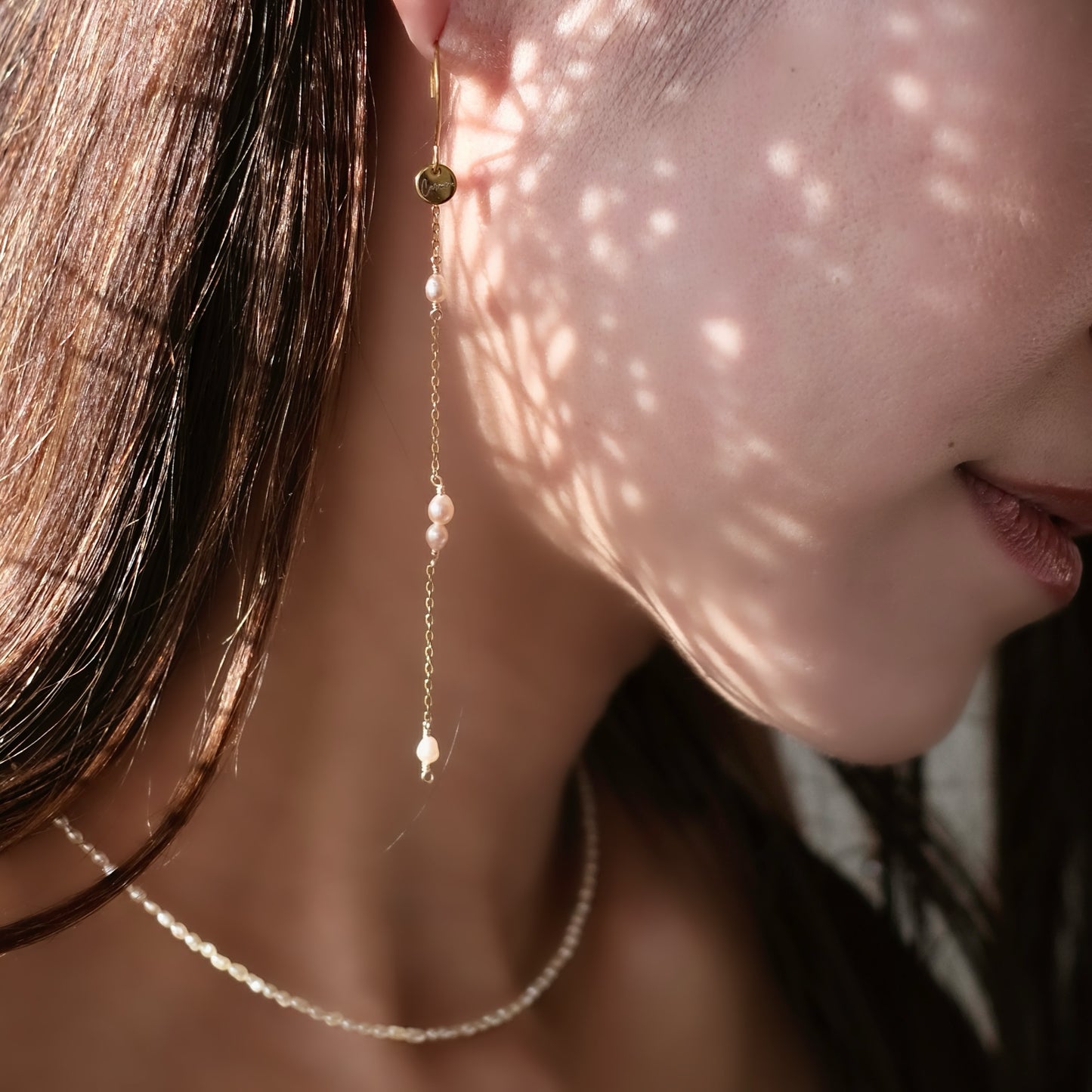 Pearl Chain Pierces ／ Earrings (Clip-on)