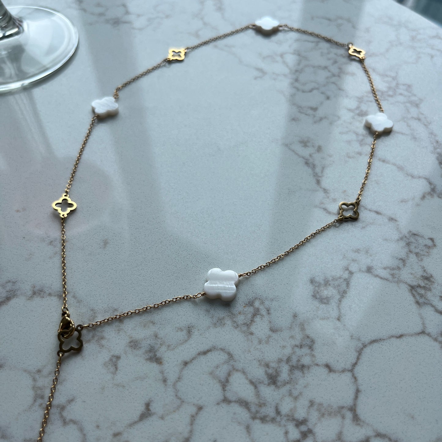 -New- Floral Station Necklace