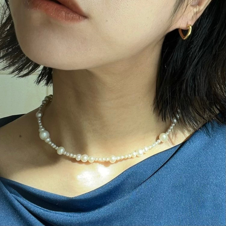-New- Daily Pearl Necklace -Rythem-