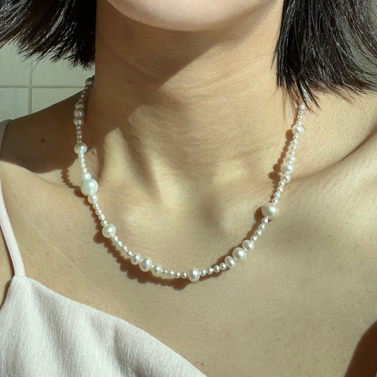 -New- Daily Pearl Necklace -Rythem-