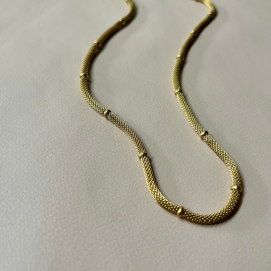 -New- Mesh Rope Necklace -Long-